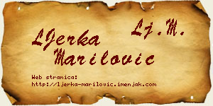 LJerka Marilović vizit kartica